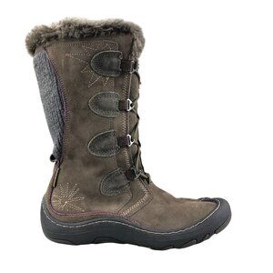 Privo by Clarks Women's Size 7M Brown Leather Suede Waterproof Mid Calf Boots